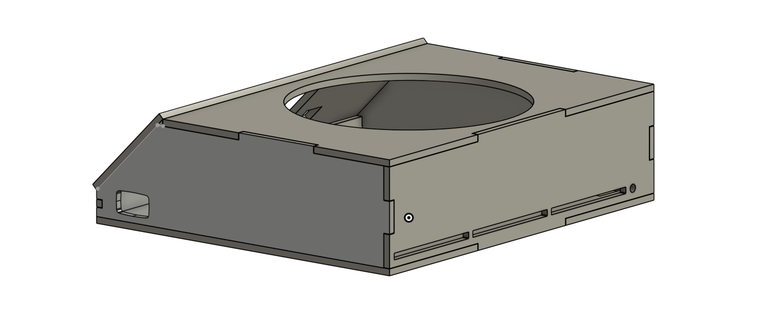 Enclosure V1 CAD, rear view