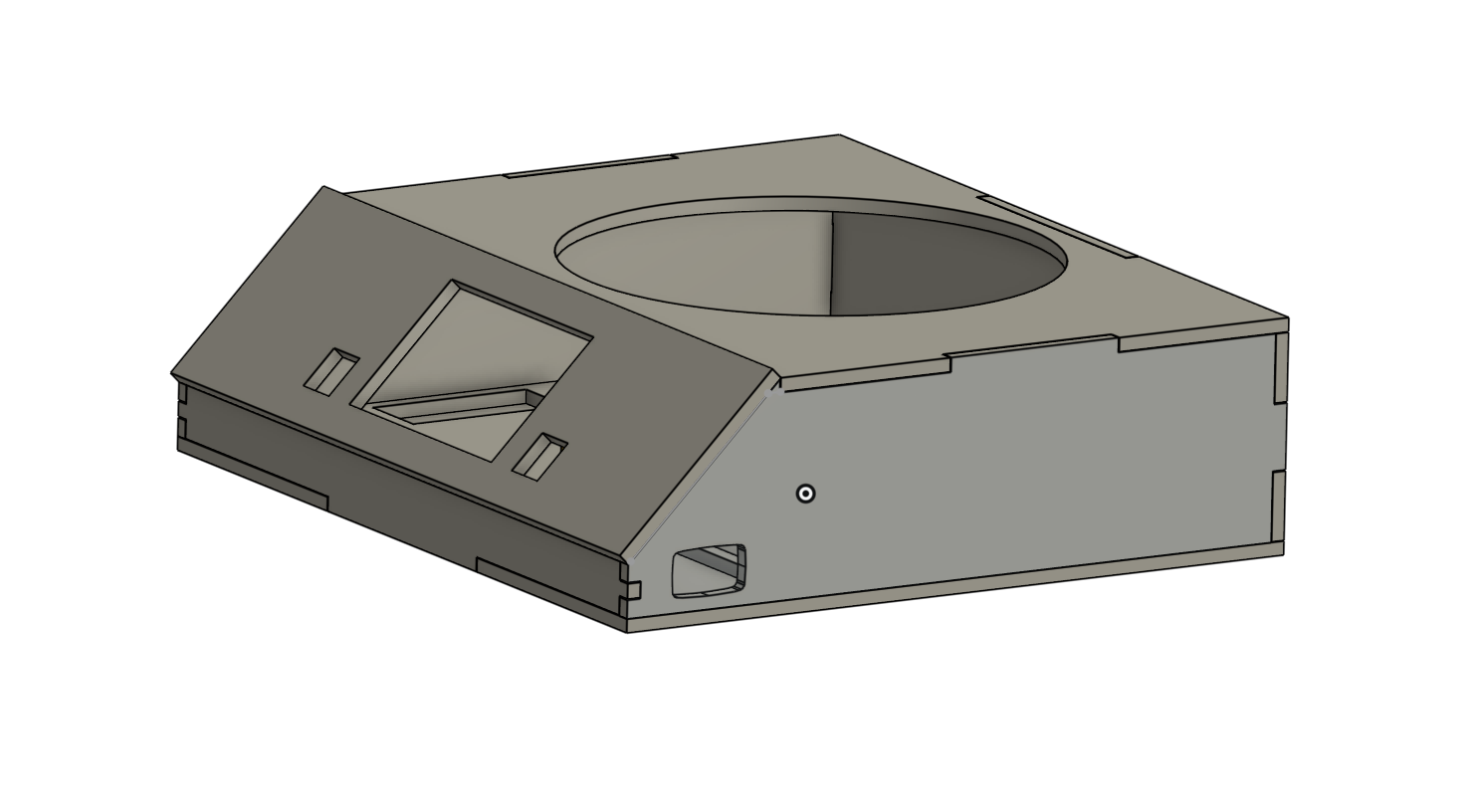 Enclosure V1 CAD, side view