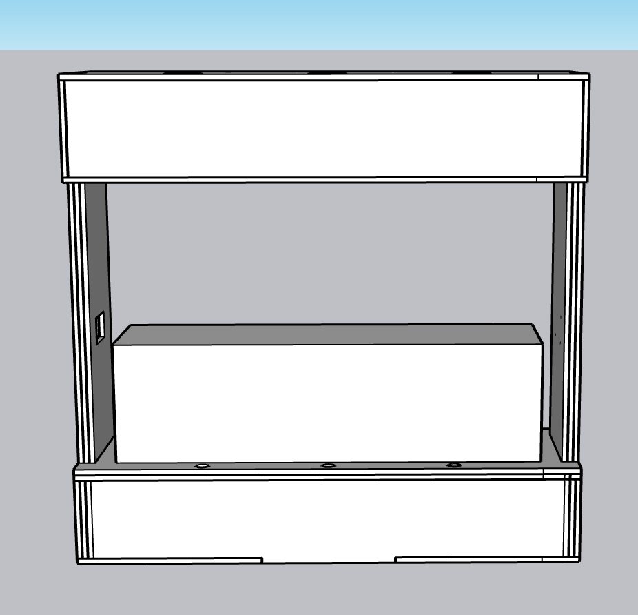 Plant care enclosure CAD model view 1