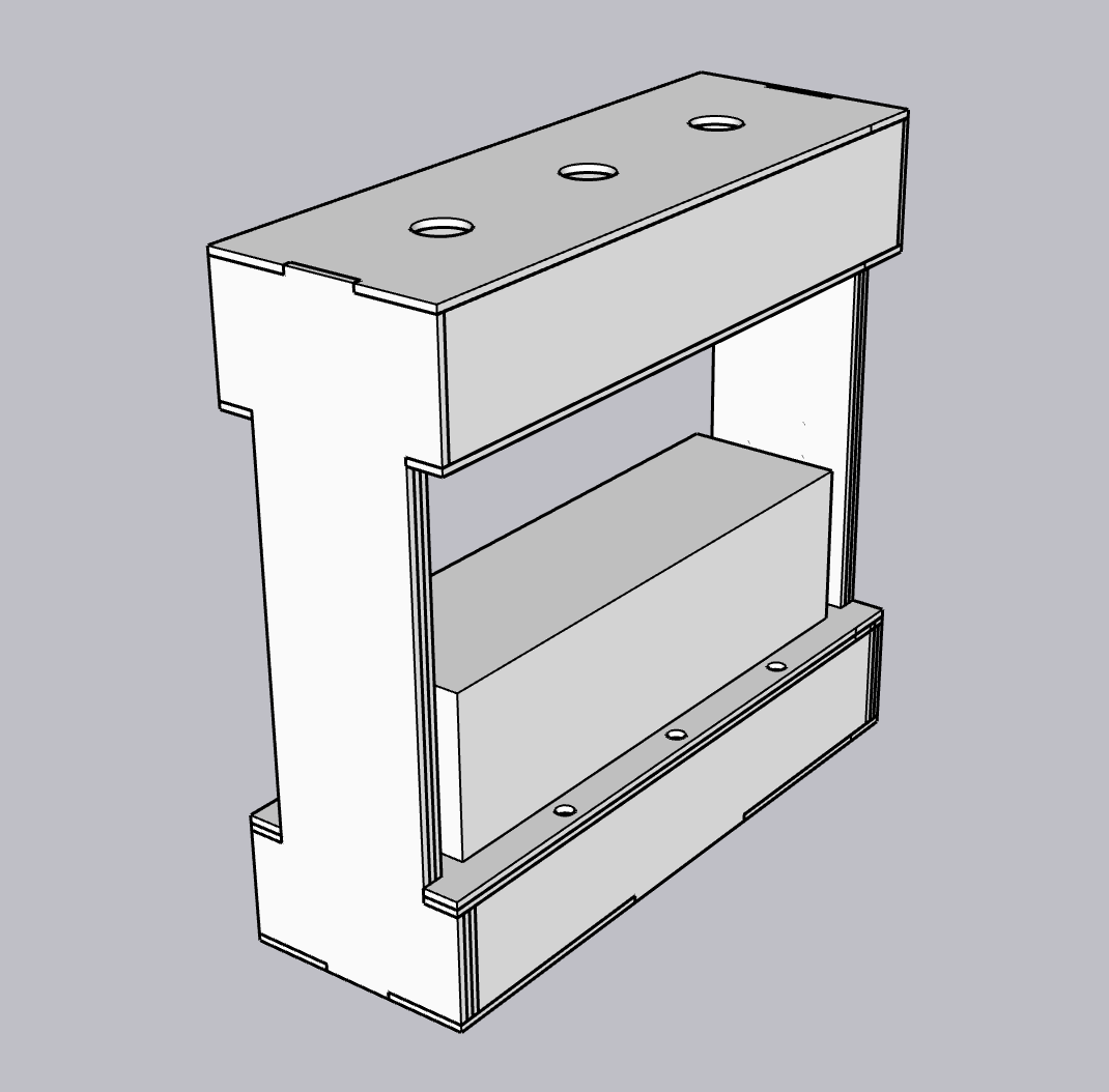Plant care enclosure CAD model view 2
